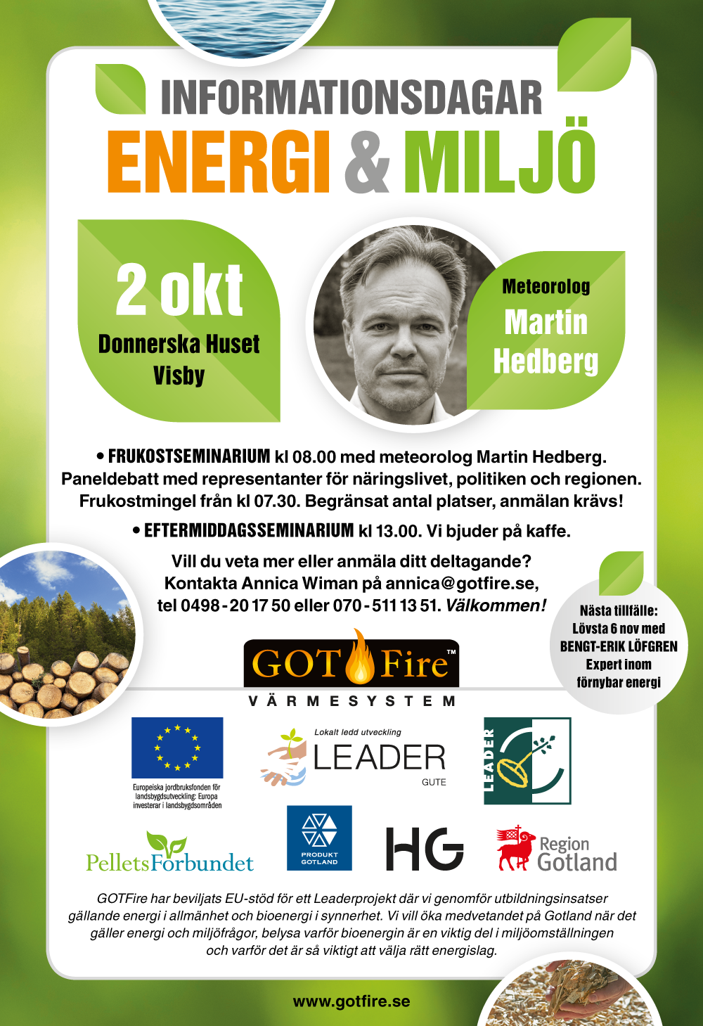 Bild flyer GOTFire energi & Miljö - Martin hedberg
